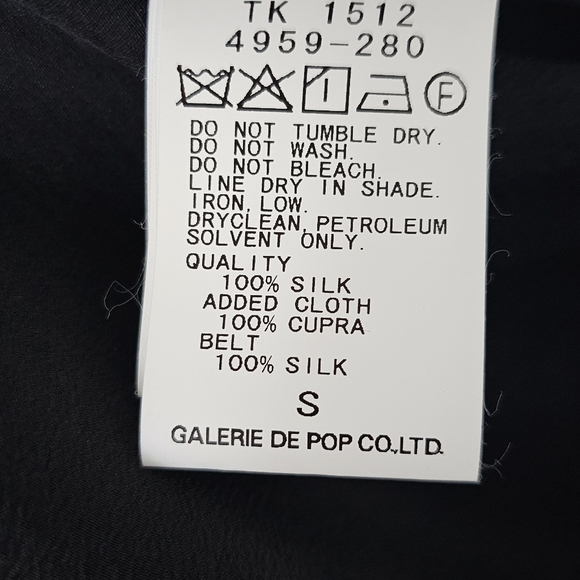 Pas De Calais 100% black silk dress - Picture 5 of 8